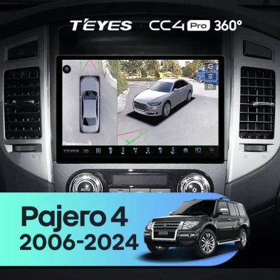 Штатная магнитола Teyes CC4 Pro 360 12/256 Mitsubishi Pajero 4 V80 V90 (2006-2024) (11")