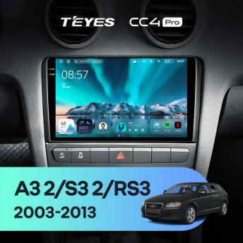 Штатная магнитола Teyes CC4 Pro 12/256 Audi S3 2 (2006-2012)