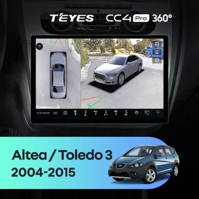 Штатная магнитола Teyes CC4 Pro 360 8/128 Seat Altea (2004-2015) (13")