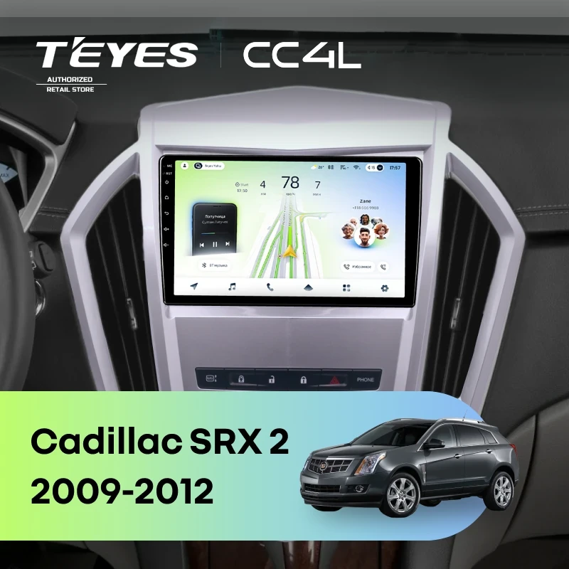 Штатная магнитола Teyes CC4L 4/64 Cadillac SRX 2 (2009-2012)