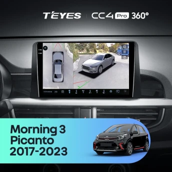 Штатная магнитола Teyes CC4 Pro 360 12/256 Kia Morning 3 (2017-2023) Тип-A