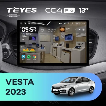 Штатная магнитола Teyes CC4 Pro 12/256 Lada Vesta (2023-2026) F2 Тип-B (13")