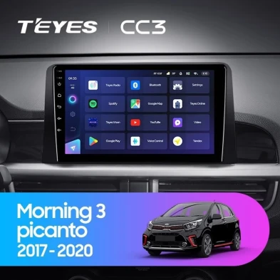 Штатная магнитола Teyes CC3 4/32 Kia Picanto (2017-2020) Тип-A