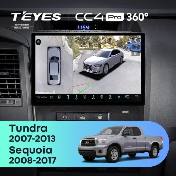 Штатная магнитола Teyes CC4 Pro 360 8/128 Toyota Sequoia XK60 (2008-2017) (11")