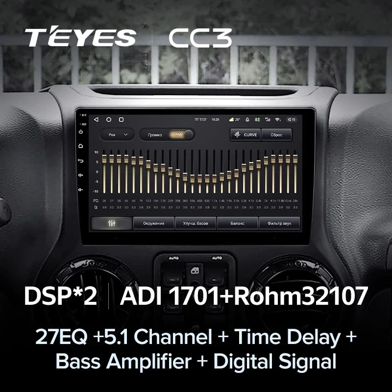 Штатная магнитола Teyes CC3 4/32 Jeep Wrangler 3 JK (2010-2017) L14