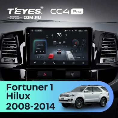 Штатная магнитола Teyes CC4 Pro 8/128 Toyota Hilux (2008-2014) F1