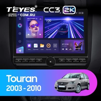 Штатная магнитола Teyes CC3 2K 6/128 Volkswagen Touran 1 (2003-2010) (13" с кнопками)