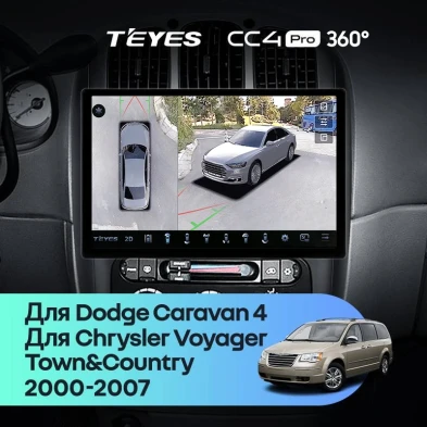 Штатная магнитола Teyes CC4 Pro 360 12/256 Dodge Caravan 4 (2000-2007) Тип-A (11")