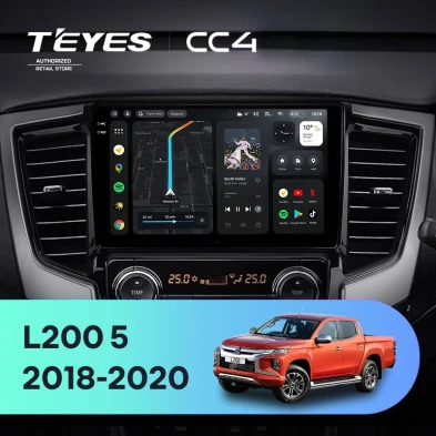 Штатная магнитола Teyes CC4 6/64 Mitsubishi L200 5 (2018-2020) F2 Правый руль