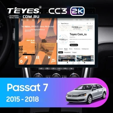 Штатная магнитола Teyes CC3 2K 360 6/128 Volkswagen Passat 7 B7 (2015-2018) F1 (13")