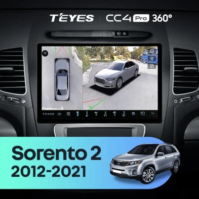 Штатная магнитола Teyes CC4 Pro 360 12/256 Kia Sorento 2 II XM (2012-2021) F3 (11")